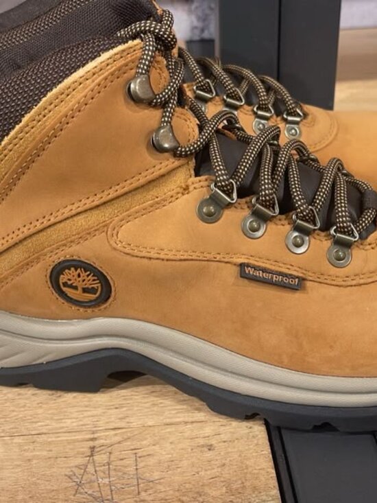 TIMBERLAND MEN\'S WHITE LEDGE WATERPROOF MID HIKING BOOT WHEAT NUBUCK 114176-231 main image 4